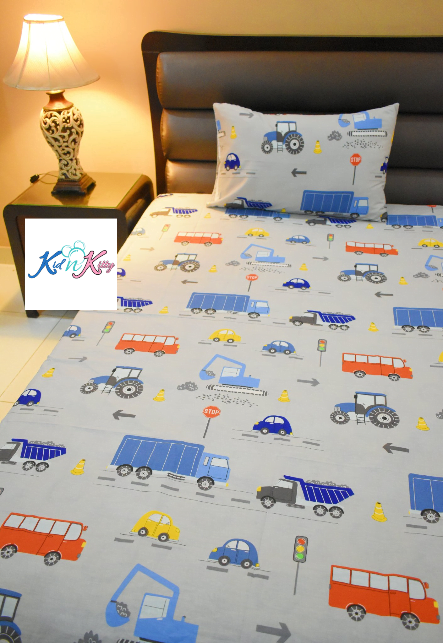 traffic-kids-bed-sheet